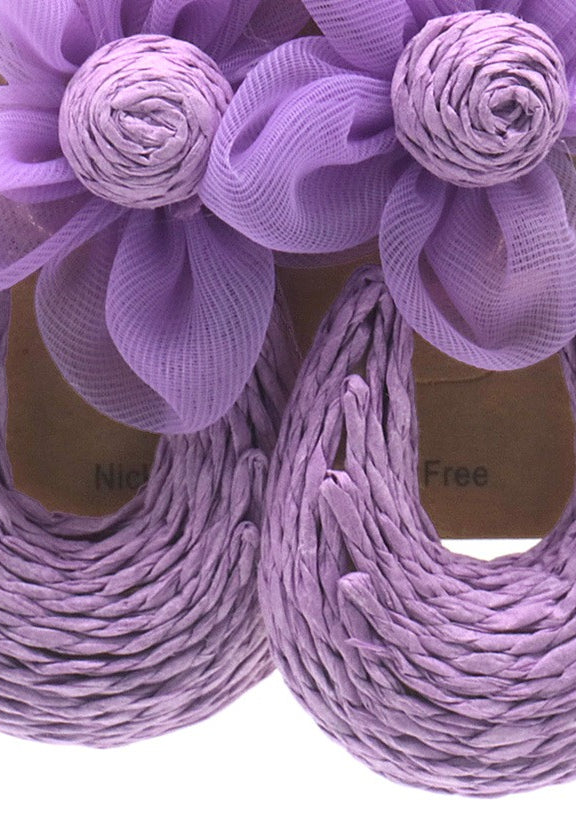 Statement-Ohrringe Blüte in Lila – Lapeya