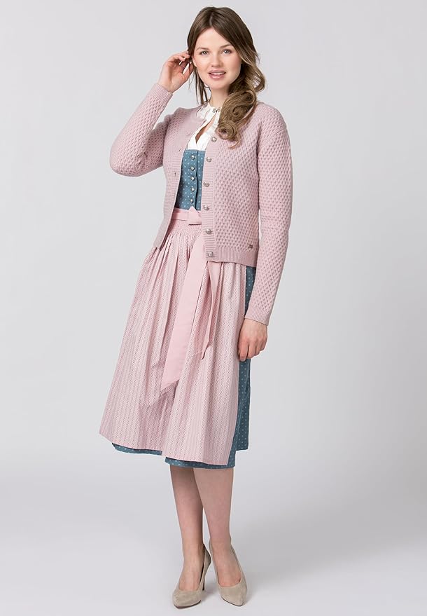 Trachten-Strickjacke Juliette in Rosa, Detail der Knöpfe