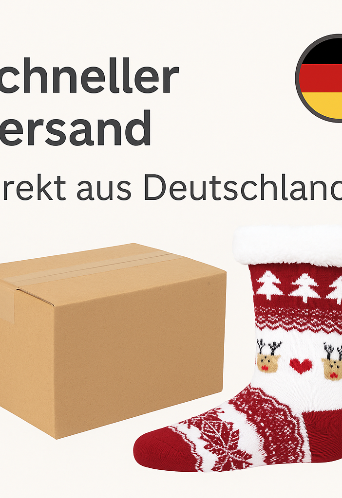 Weihnachtssocken in Szene gesetzt