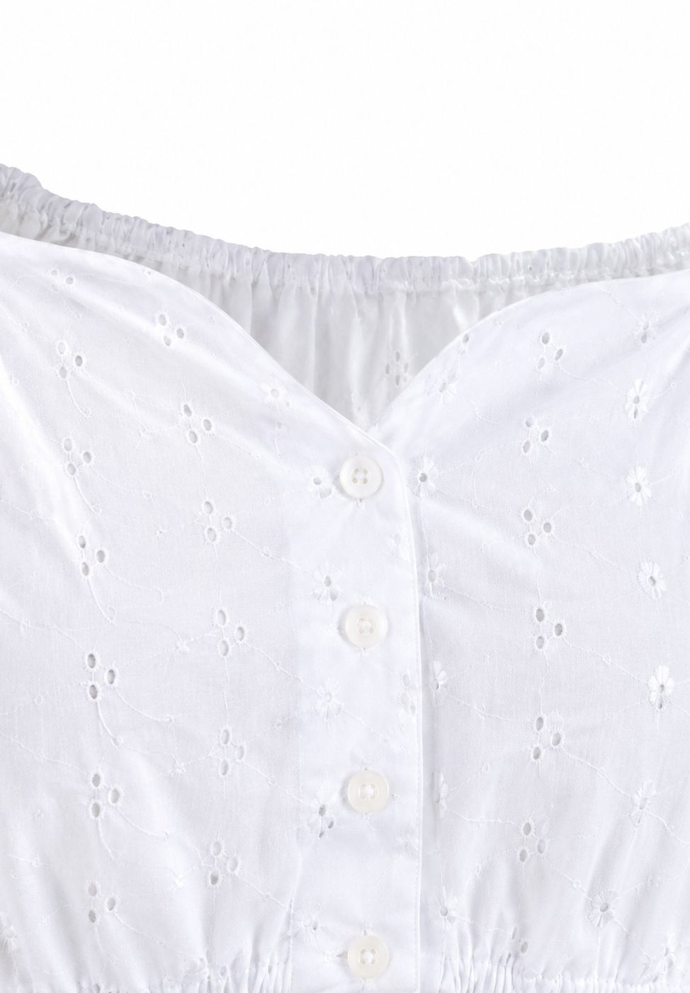 Detailbild Knopfleiste Dirndlbluse Laura