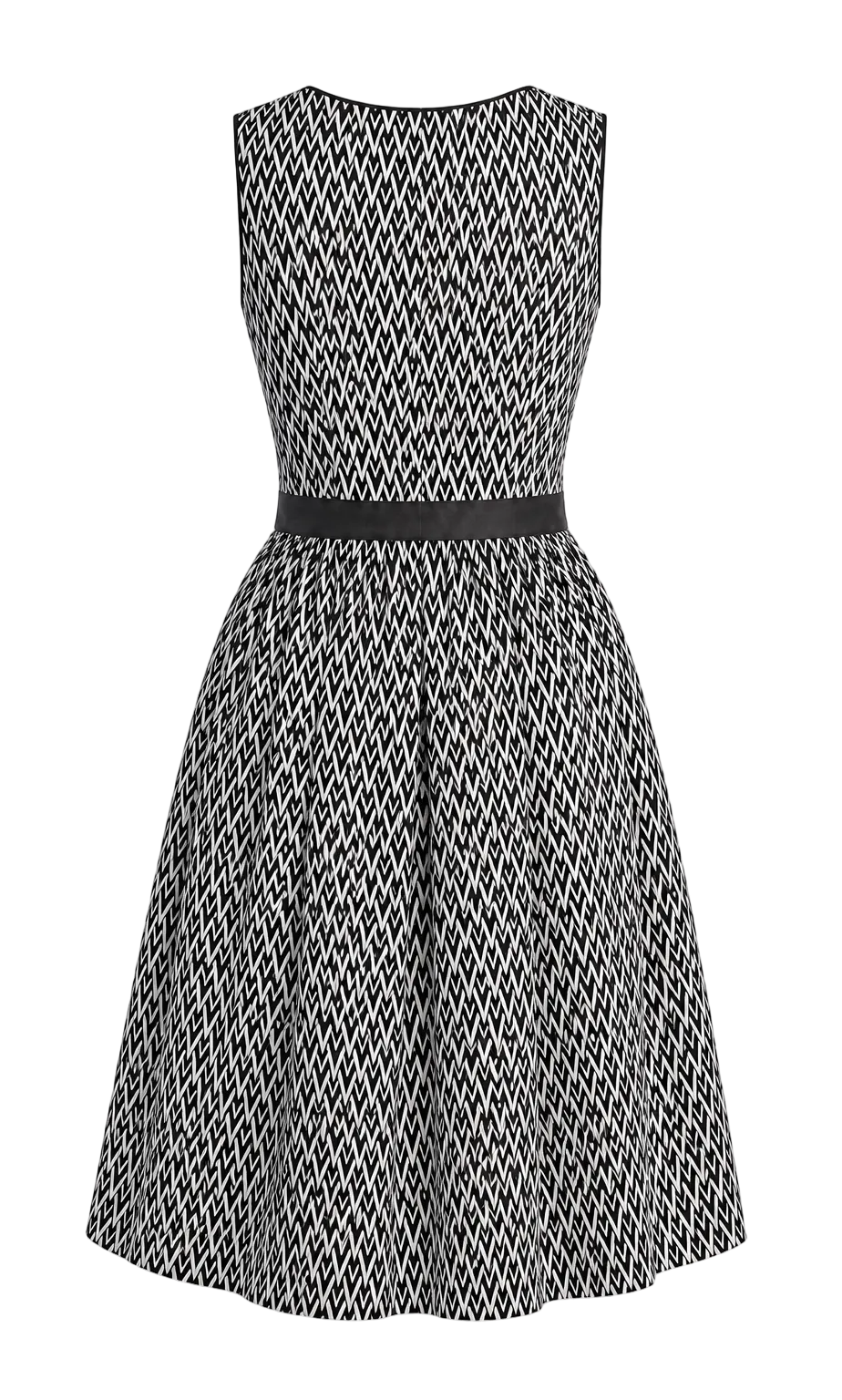 Dirndl Freya in Schwarz-Weiß, Freisteller Rückansicht