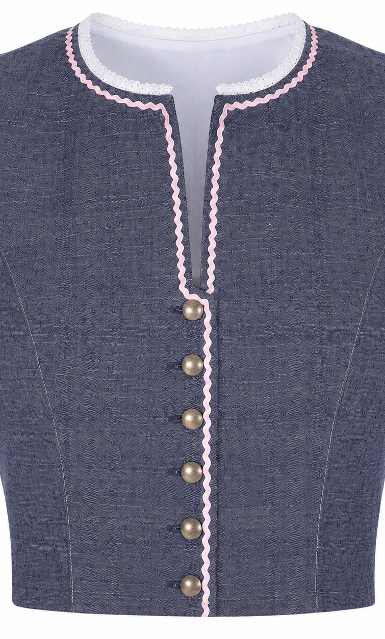 Detailfoto vom Oberteil Dirndl Luisa