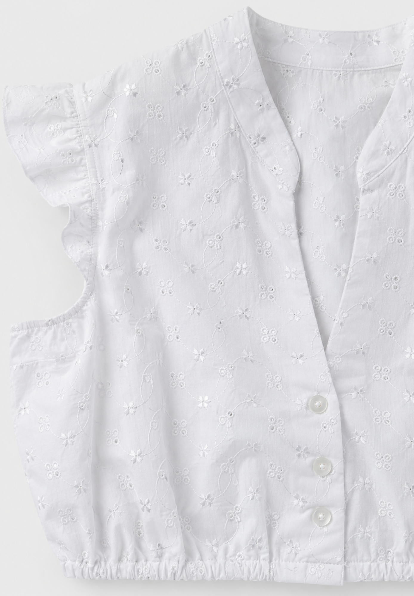 Detailaufnahme vom Flügelärmel der Dirndlbluse Helene