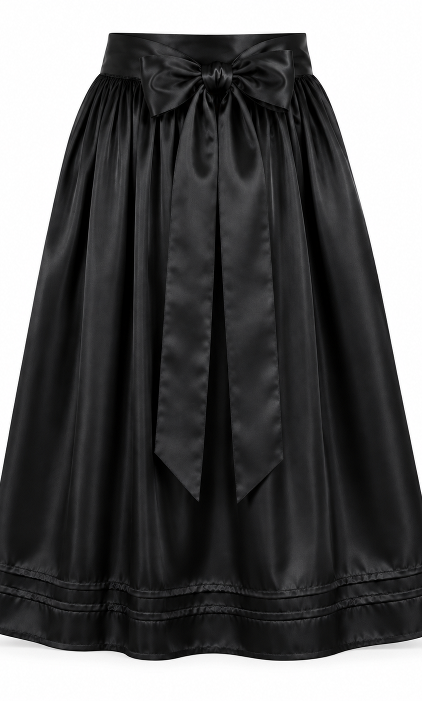 Dirndlschürze Nora in Schwarz, 67 cm, Freisteller
