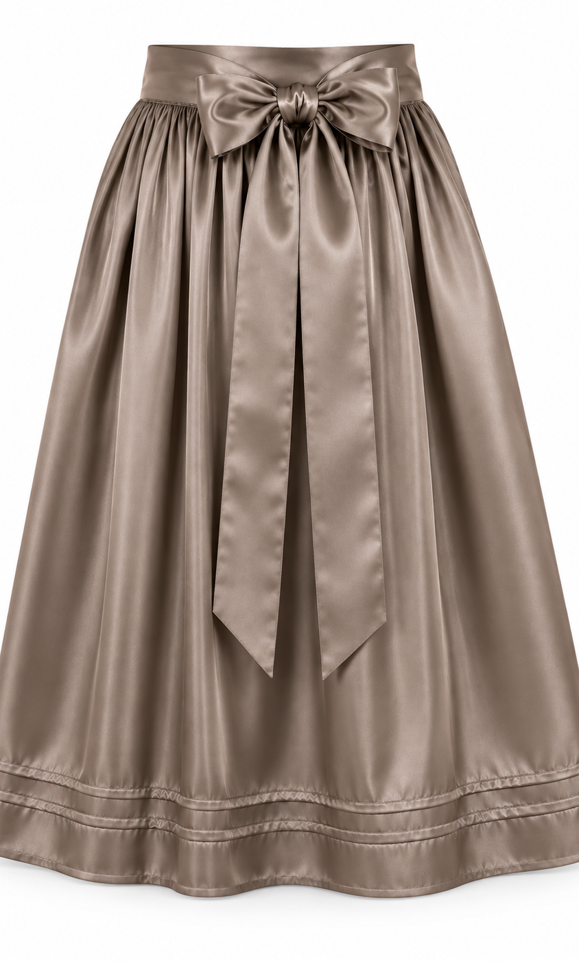 Dirndlschürze Nora in Taupe, 67 cm, Freisteller