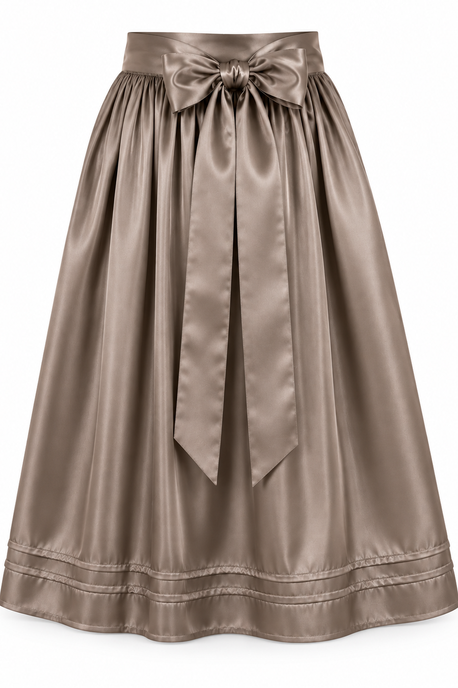 Dirndlschürze Nora in Taupe, 67 cm, Freisteller
