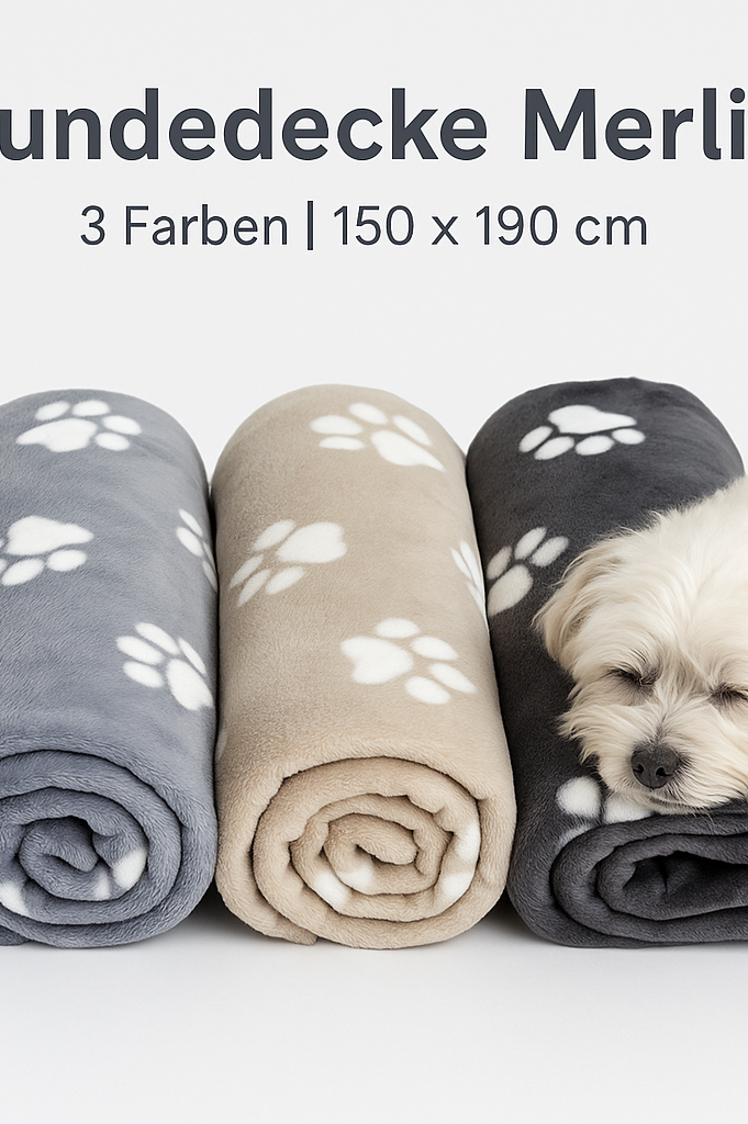 Kuscheldecke Merlin für Hunde in XXL 150 mal 190 cm