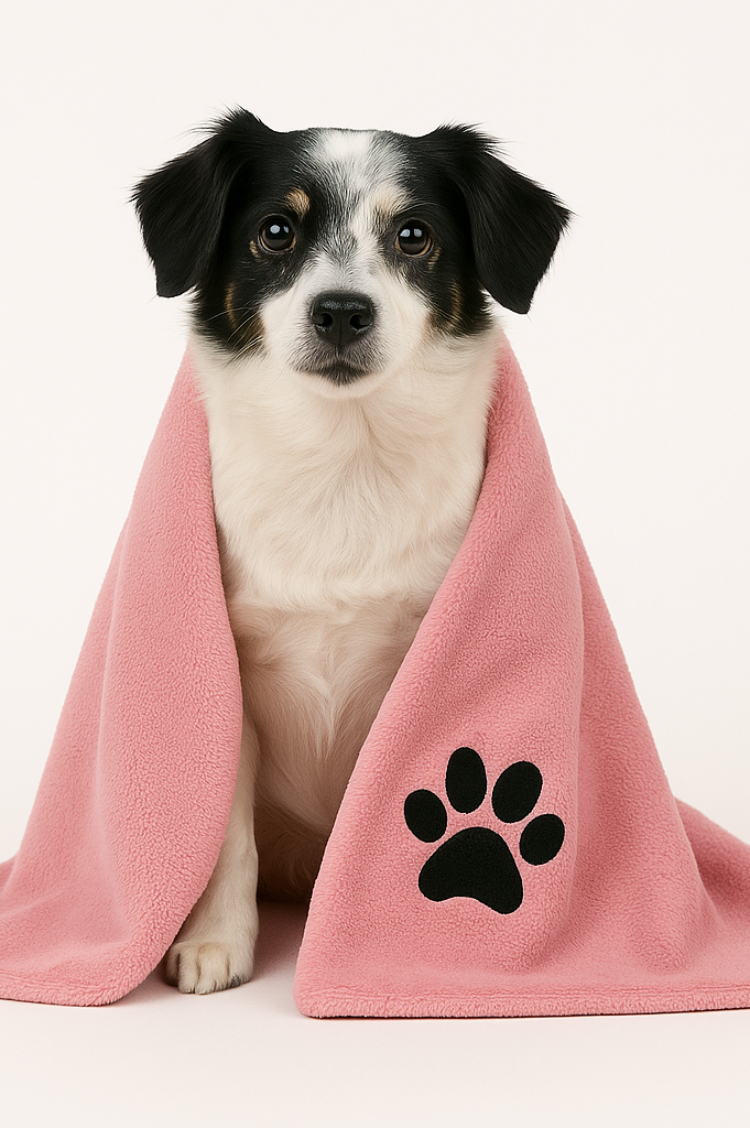 Hundehandtuch Blacky in Rosé