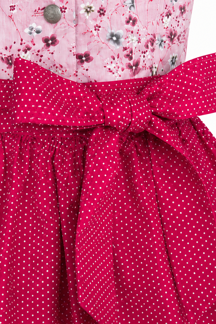 Detailaufnahme der Schürze vom Kinderdirndl Kiki