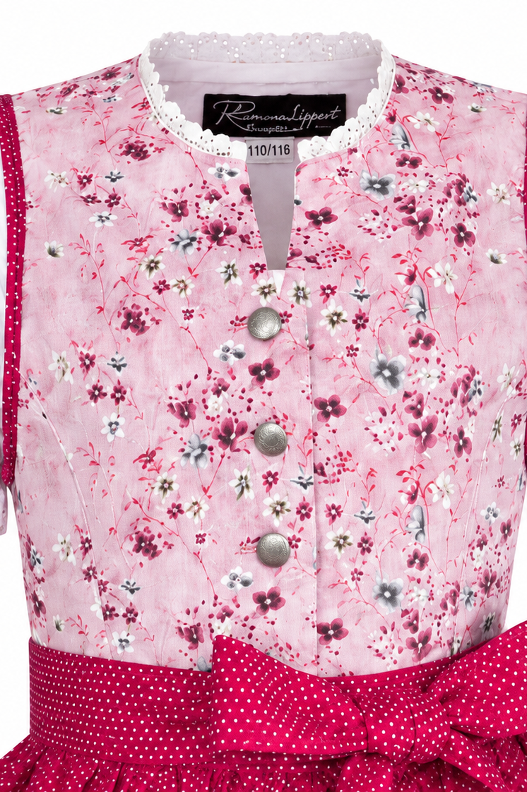 Detailaufnahme vom Oberteil des Kinderdirndl Kiki
