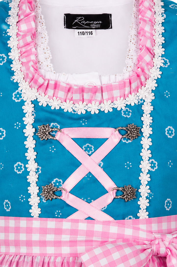 Detailaufnahme vom Oberteil des Kinderdirndl Nina