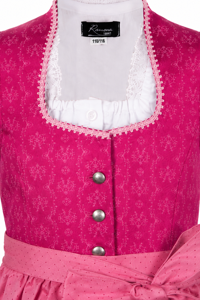 Detailaufnahme vom Oberteil des Kinderdirndl Charlotta