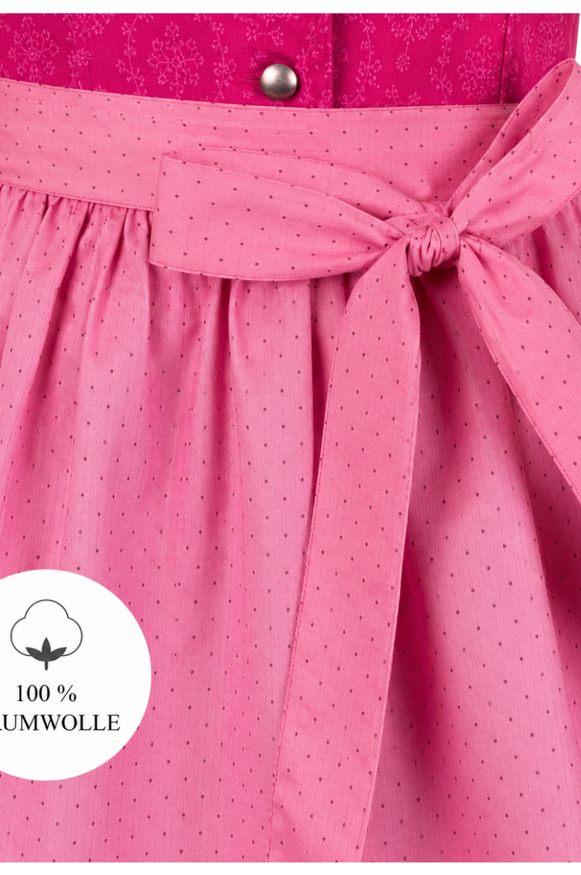 Detailaufnahme der Schürze vom Kinderdirndl Charlotta