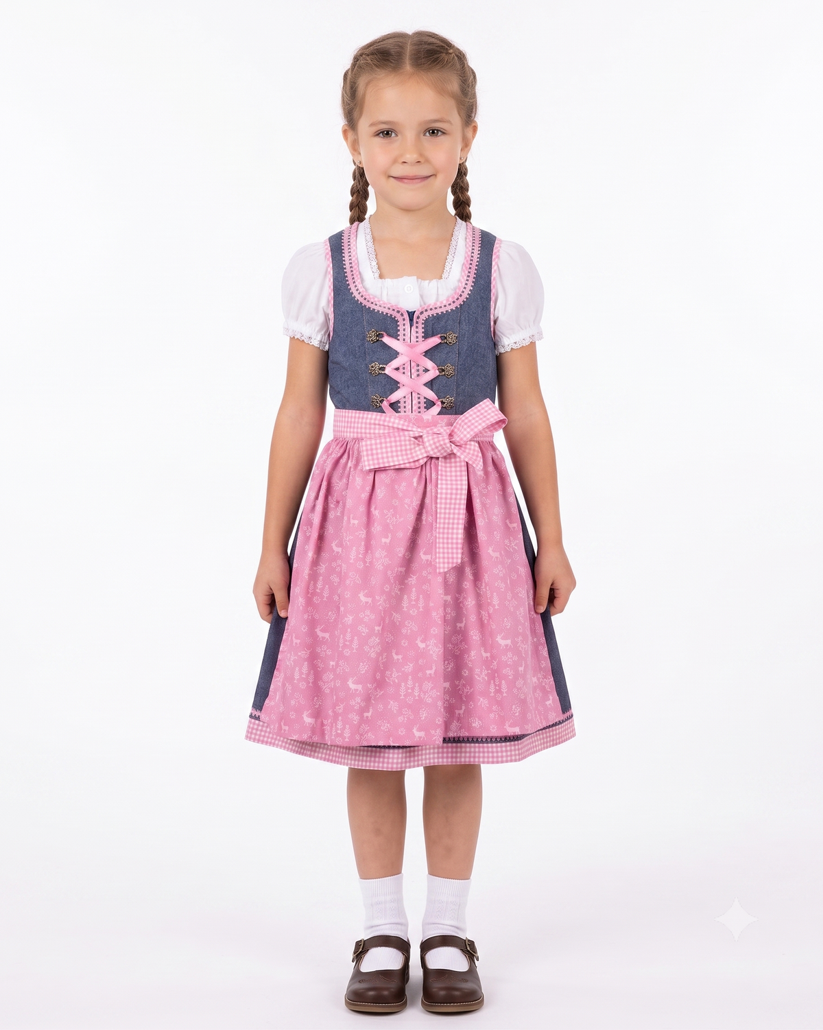 Mädchen trägt das Kinderdirndl Livia
