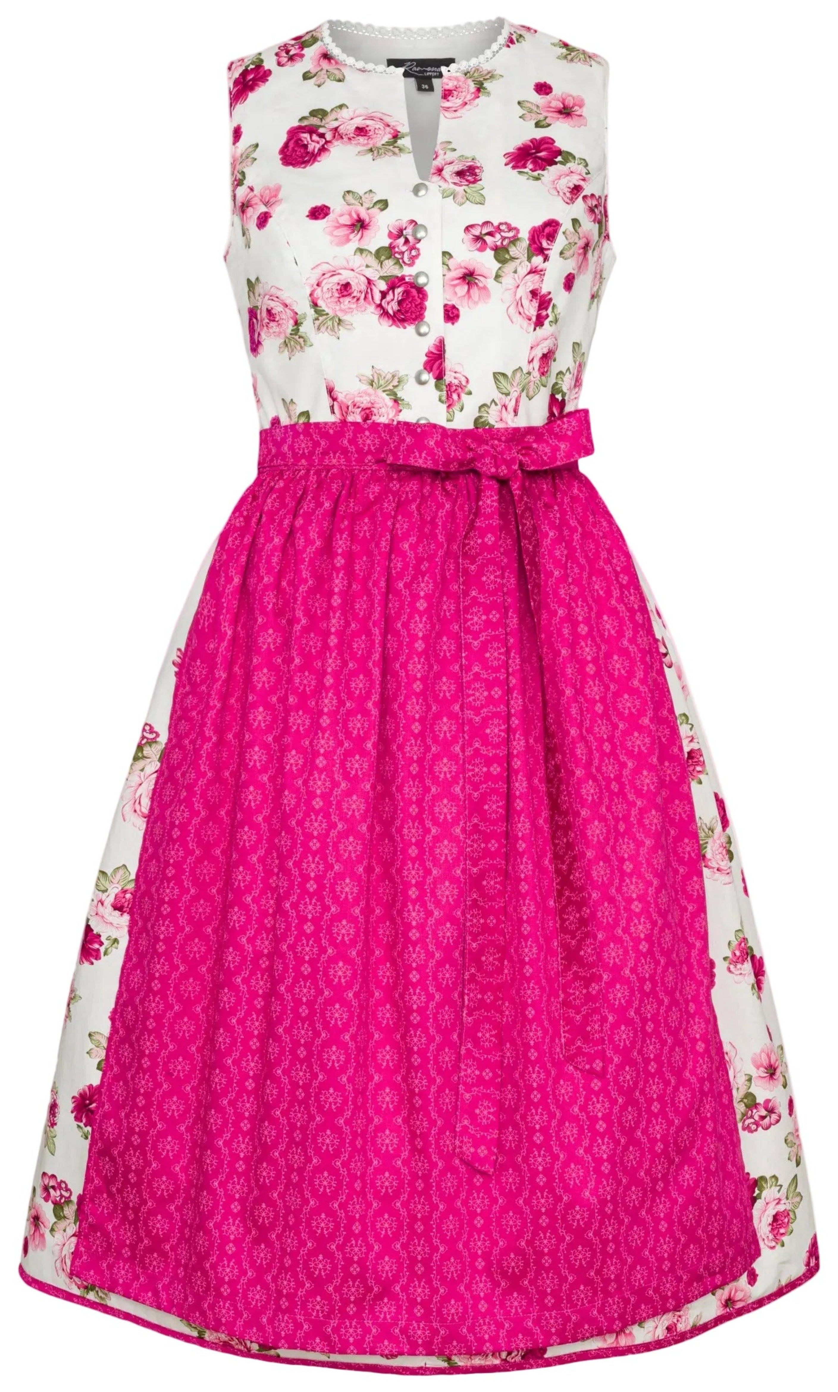 Dirndl Astrid mit floral gemusterterm Kleid