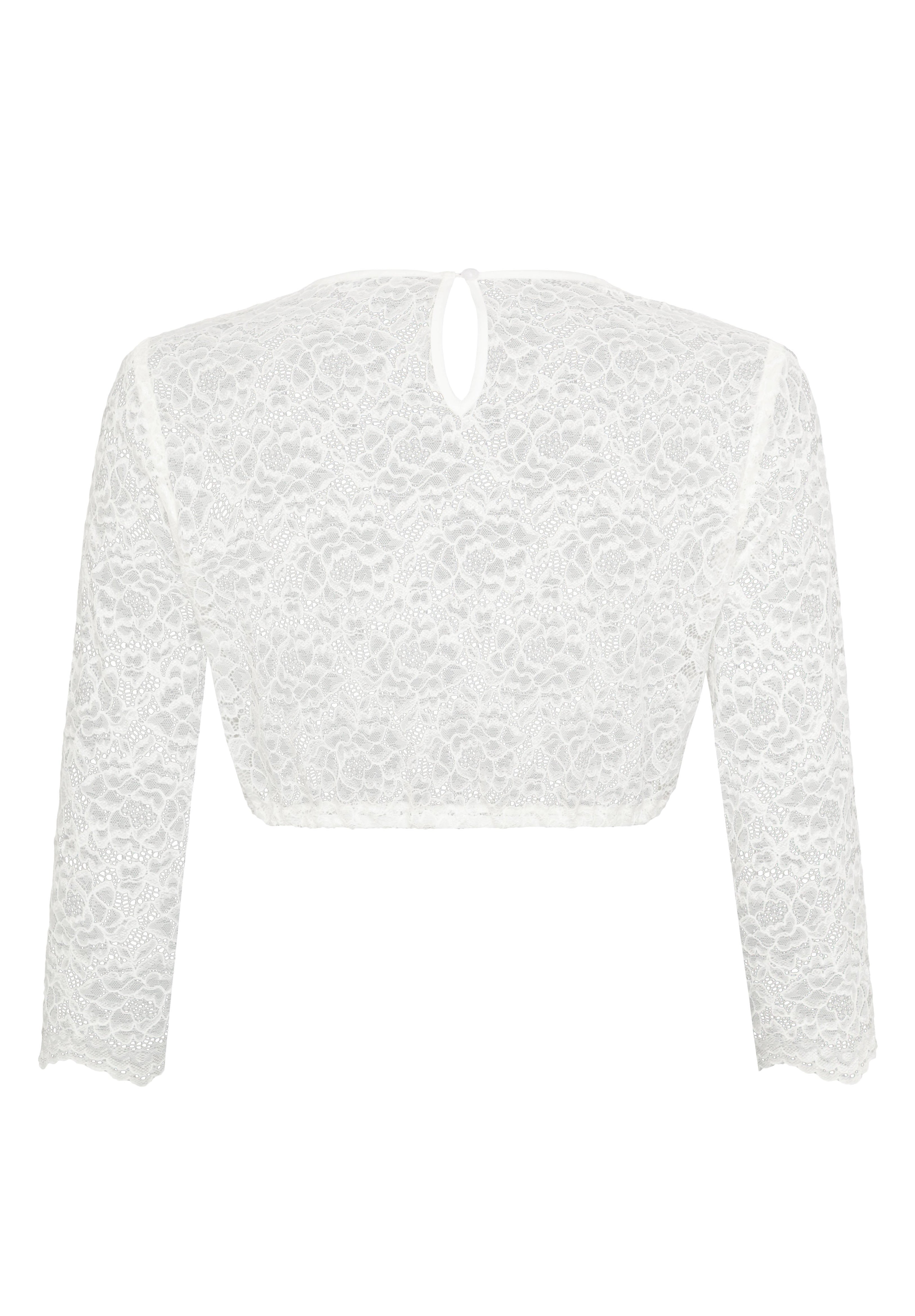 Dirndlbluse Jana mit elastischer Spitze