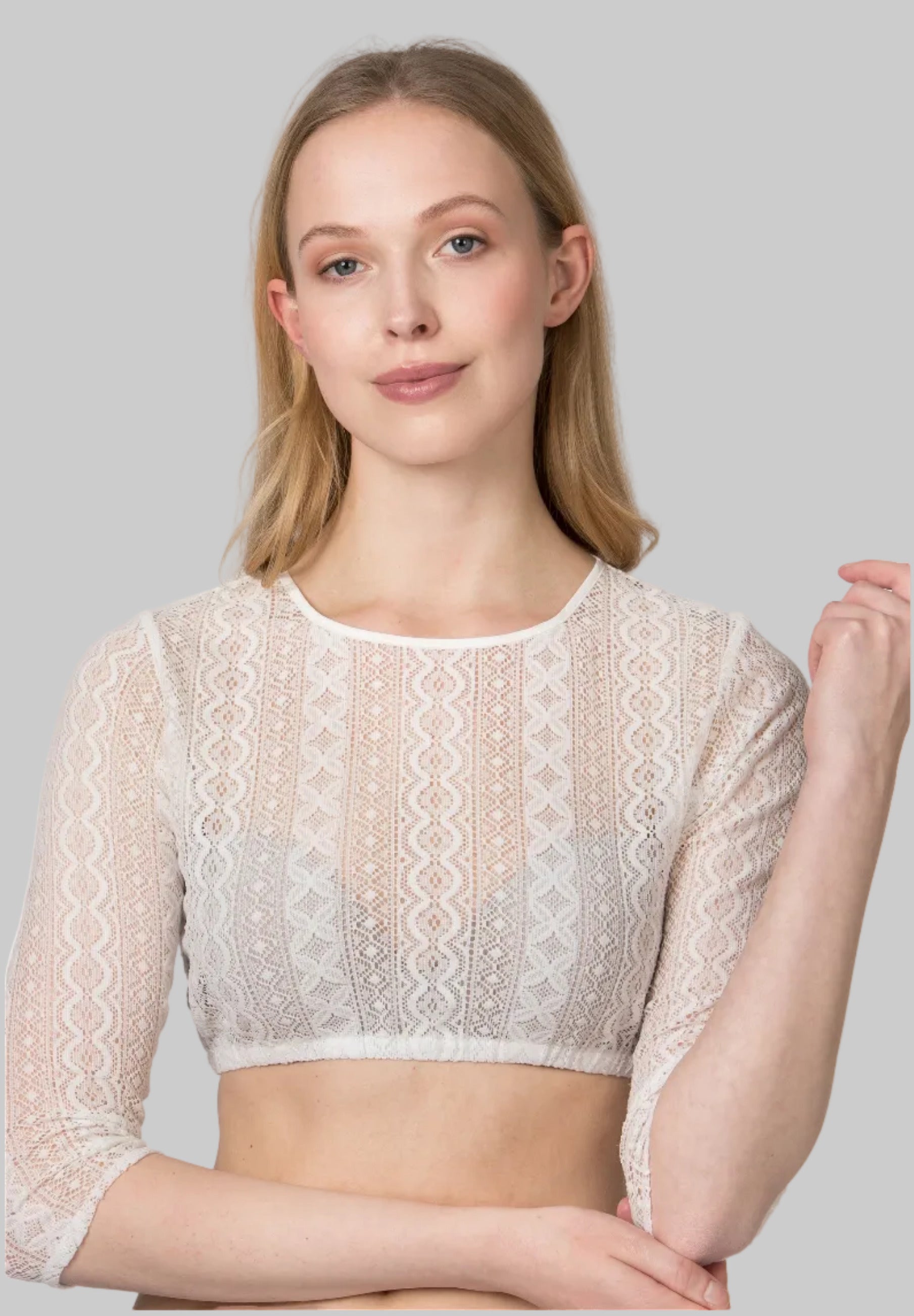 Dirndlbluse Viare Spitze 3/4 Arm