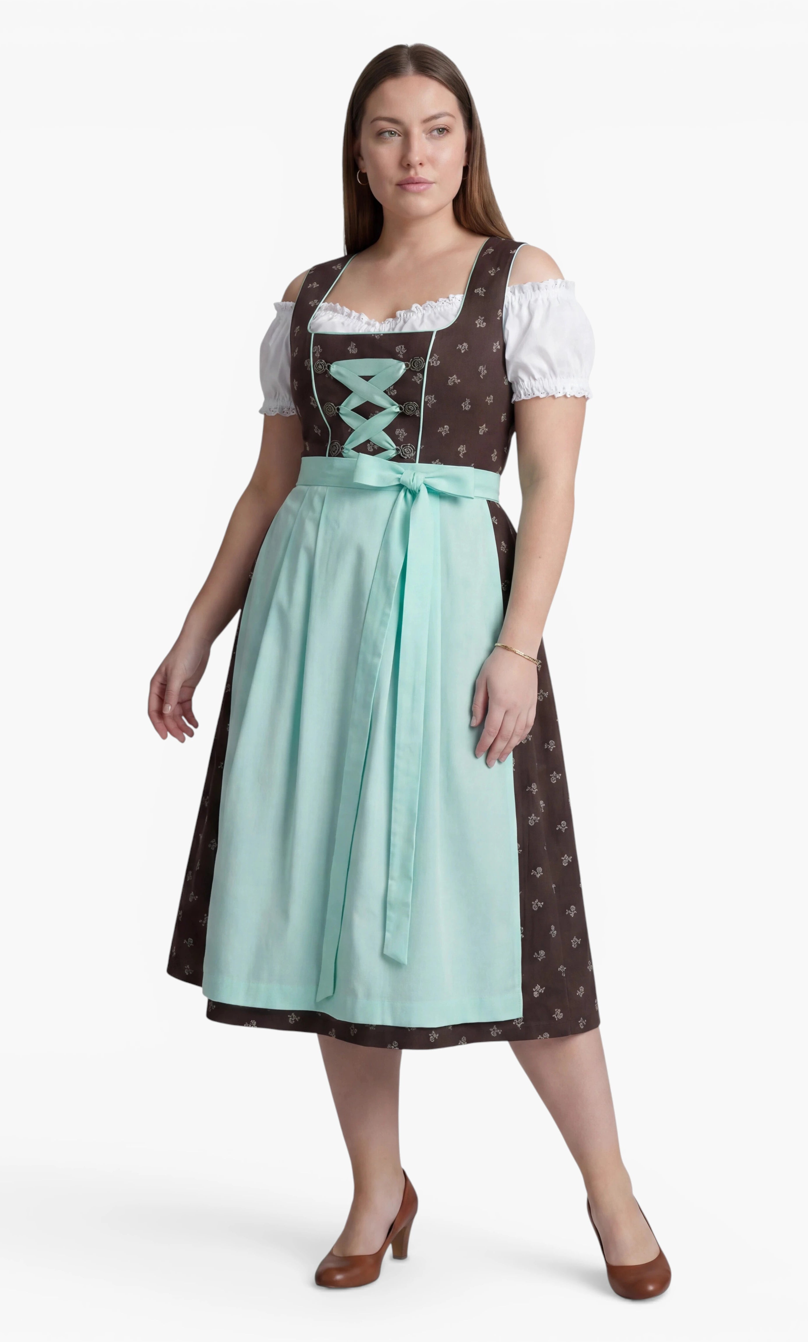 Dirndl Elisabeth am Model, Rückansicht