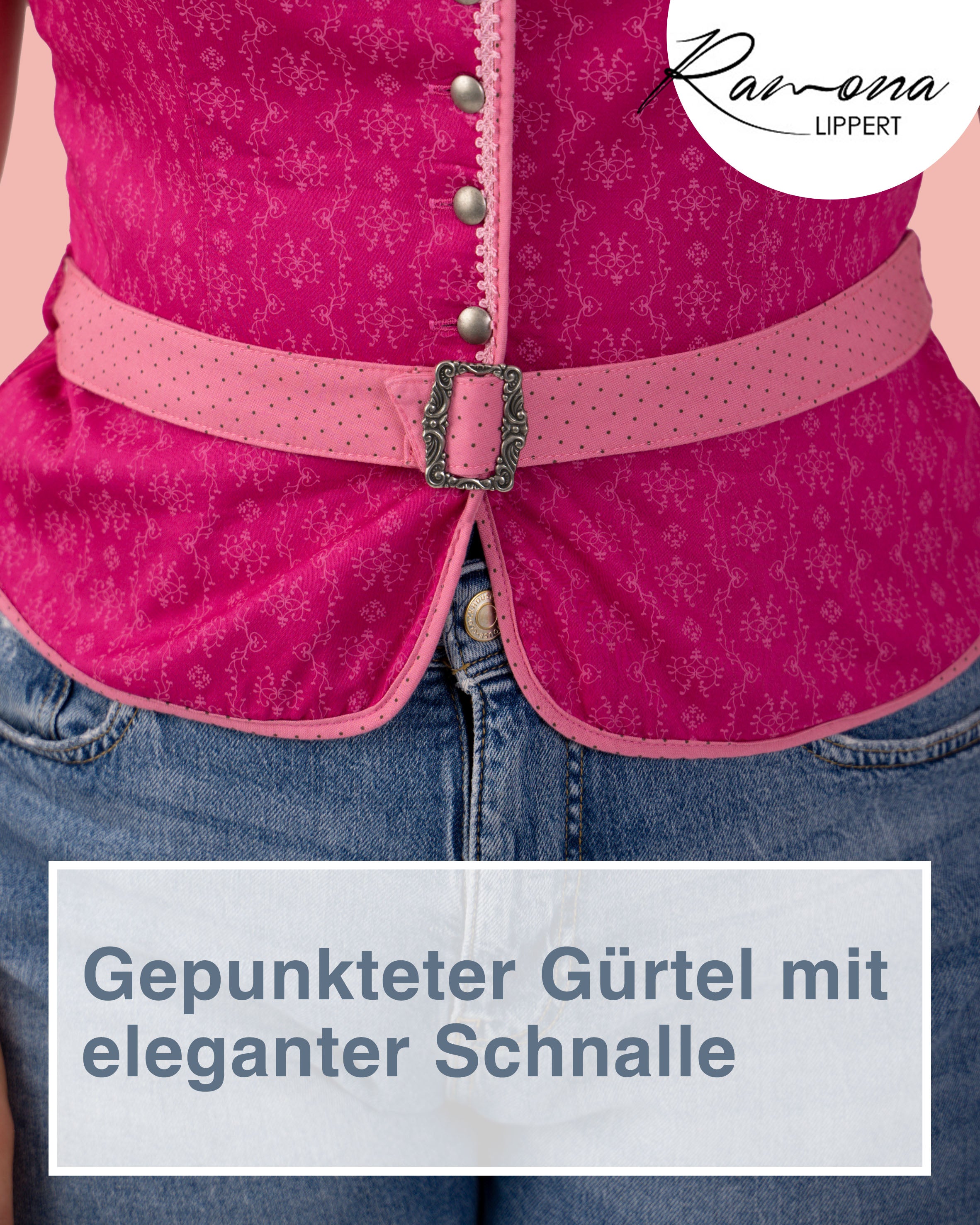 Trachtenmieder Nicole, Detail des Gürtels