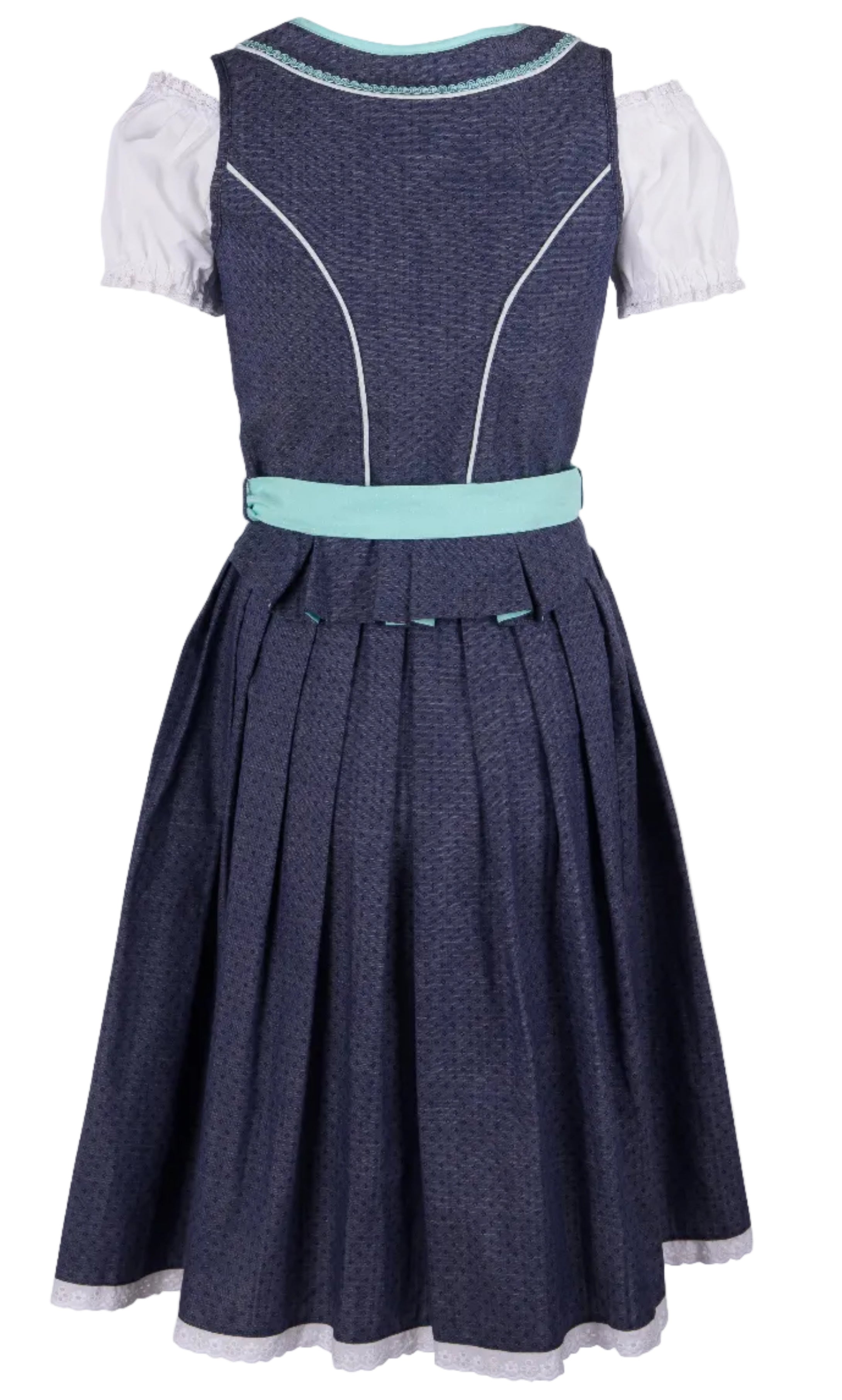 Rückansicht des Dirndl Clara in Mintgrün