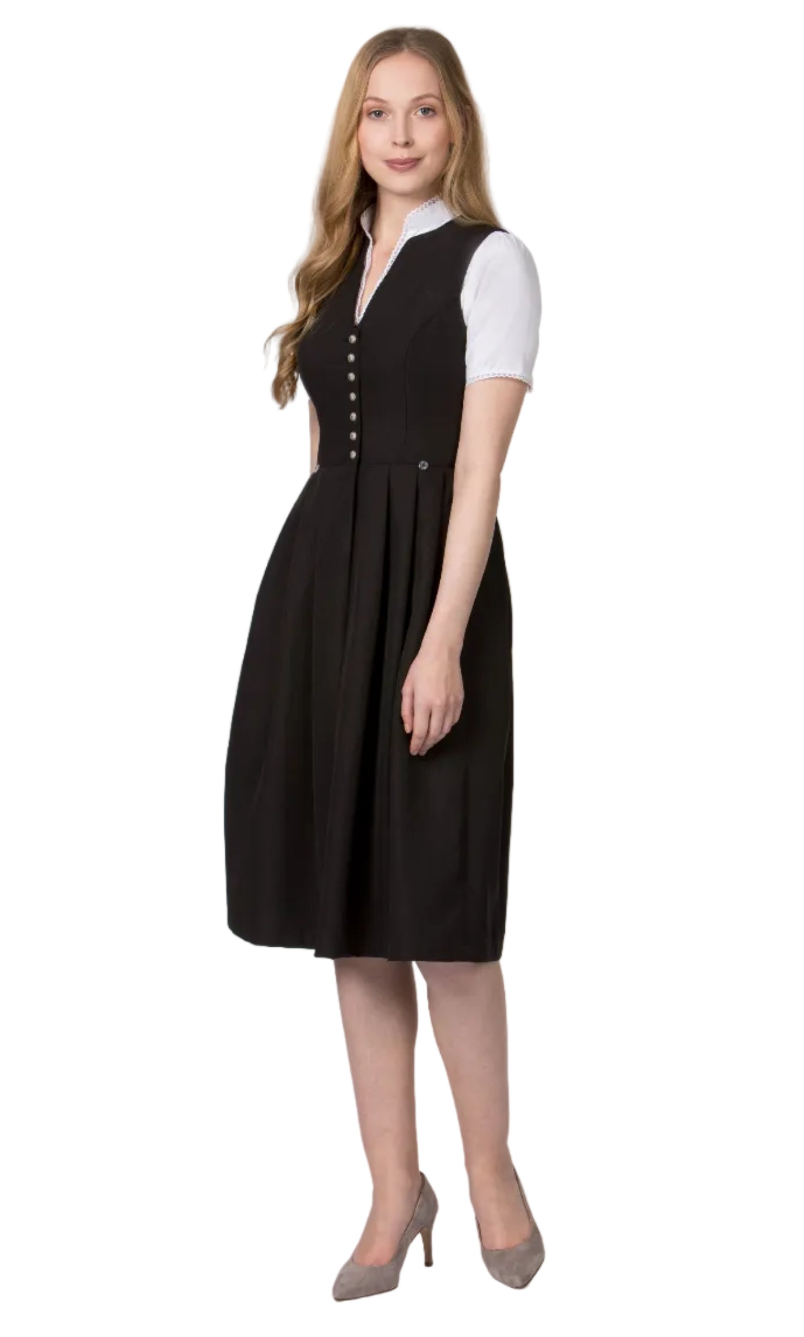 Model trägt Dirndl Elsa, Vorderansicht