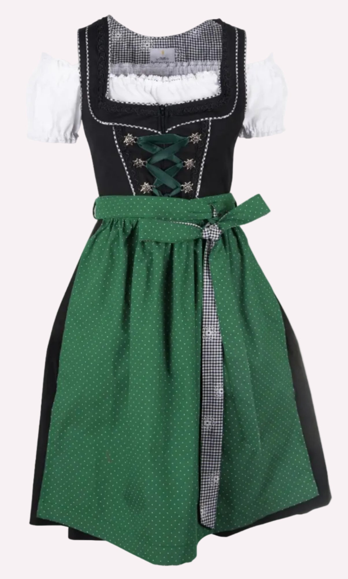 Freisteller Foto von Dirndl Pia grün Vorderansicht