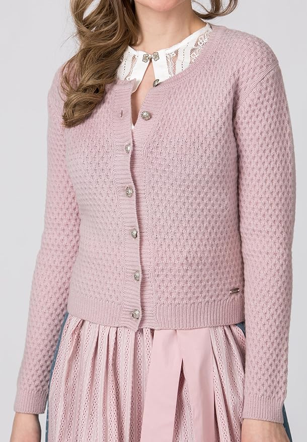 Trachten-Strickjacke Juliette in Rosa, weitere Ansicht
