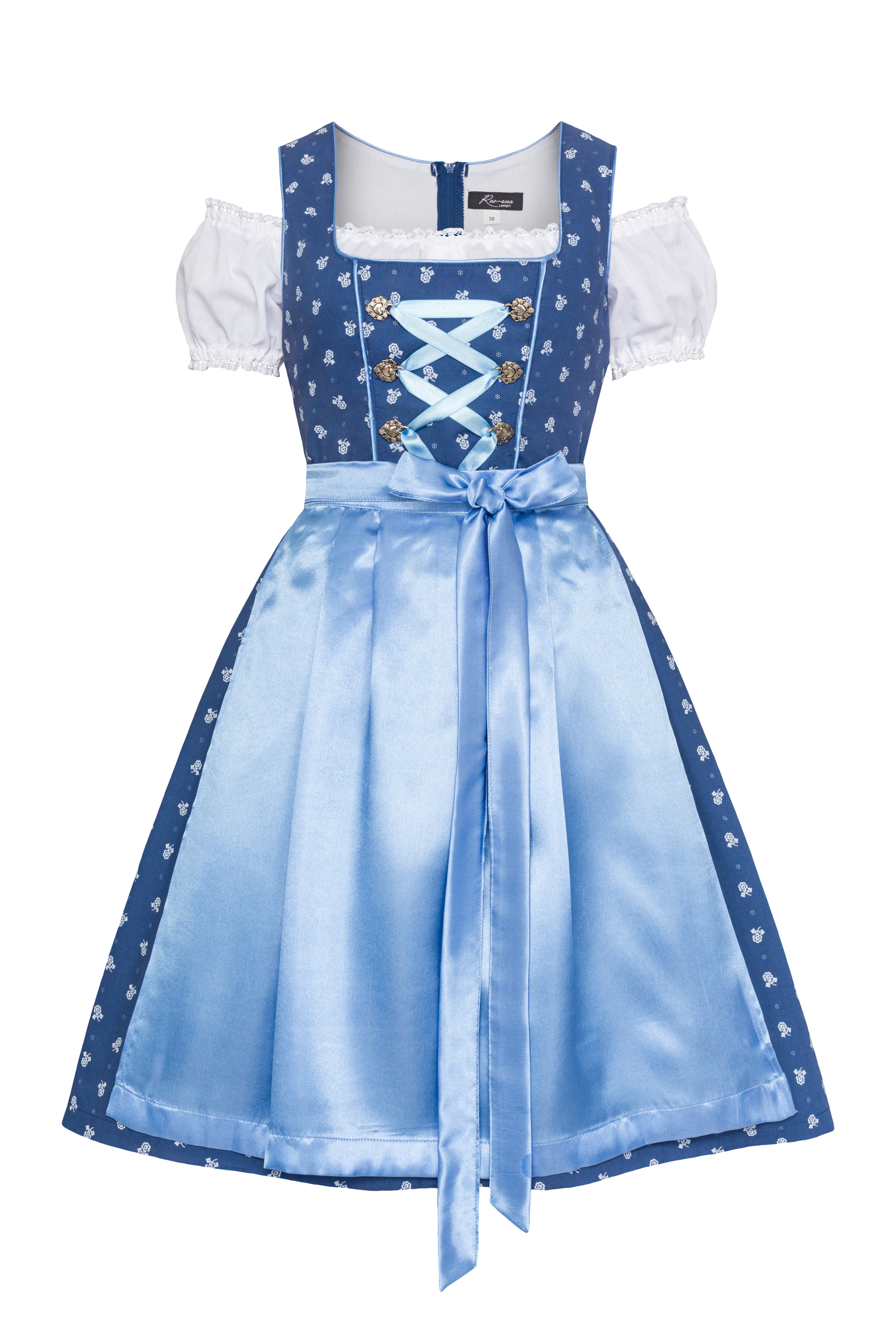 Dirndl Julia aus dunkelblauem Trachtenstoff