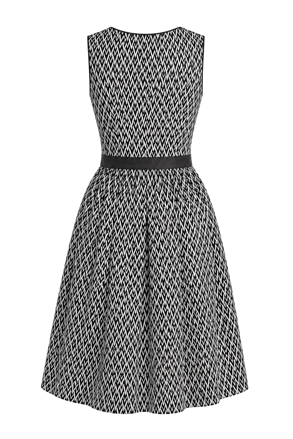 Dirndl Freya in Schwarz-Weiß, Freisteller Rückansicht