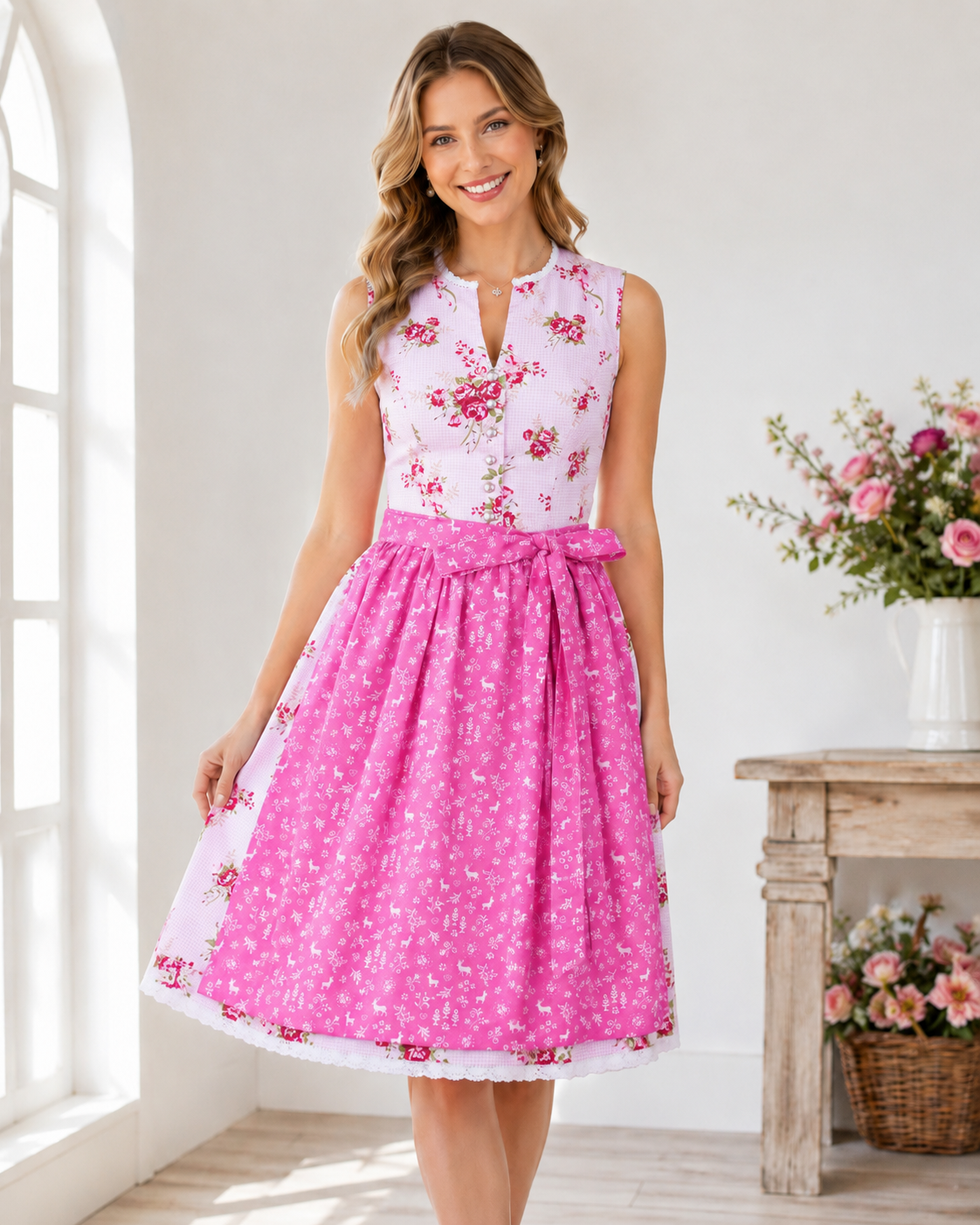 Damendirndl Jasmin rosa 