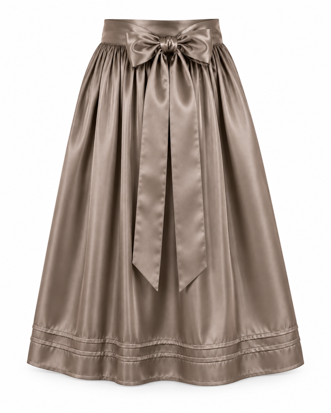 Dirndlschürze Nora in Taupe, 67 cm, Freisteller
