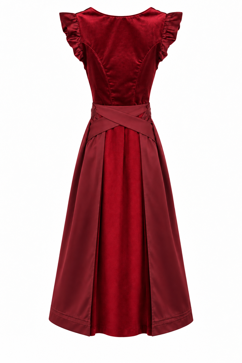 Dirndl Annemarie Flügelarm rot Freisteller back