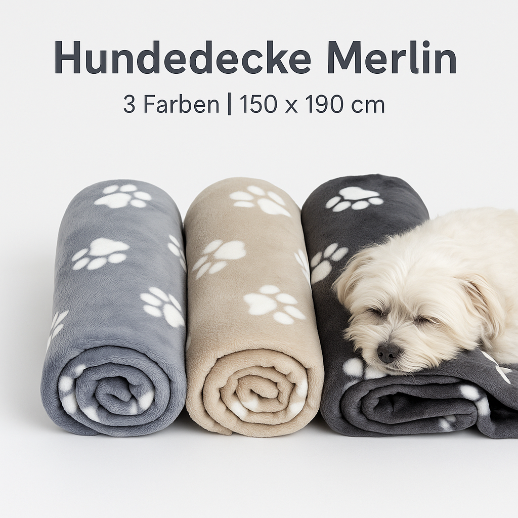 Kuscheldecke Merlin für Hunde in XXL 150 mal 190 cm