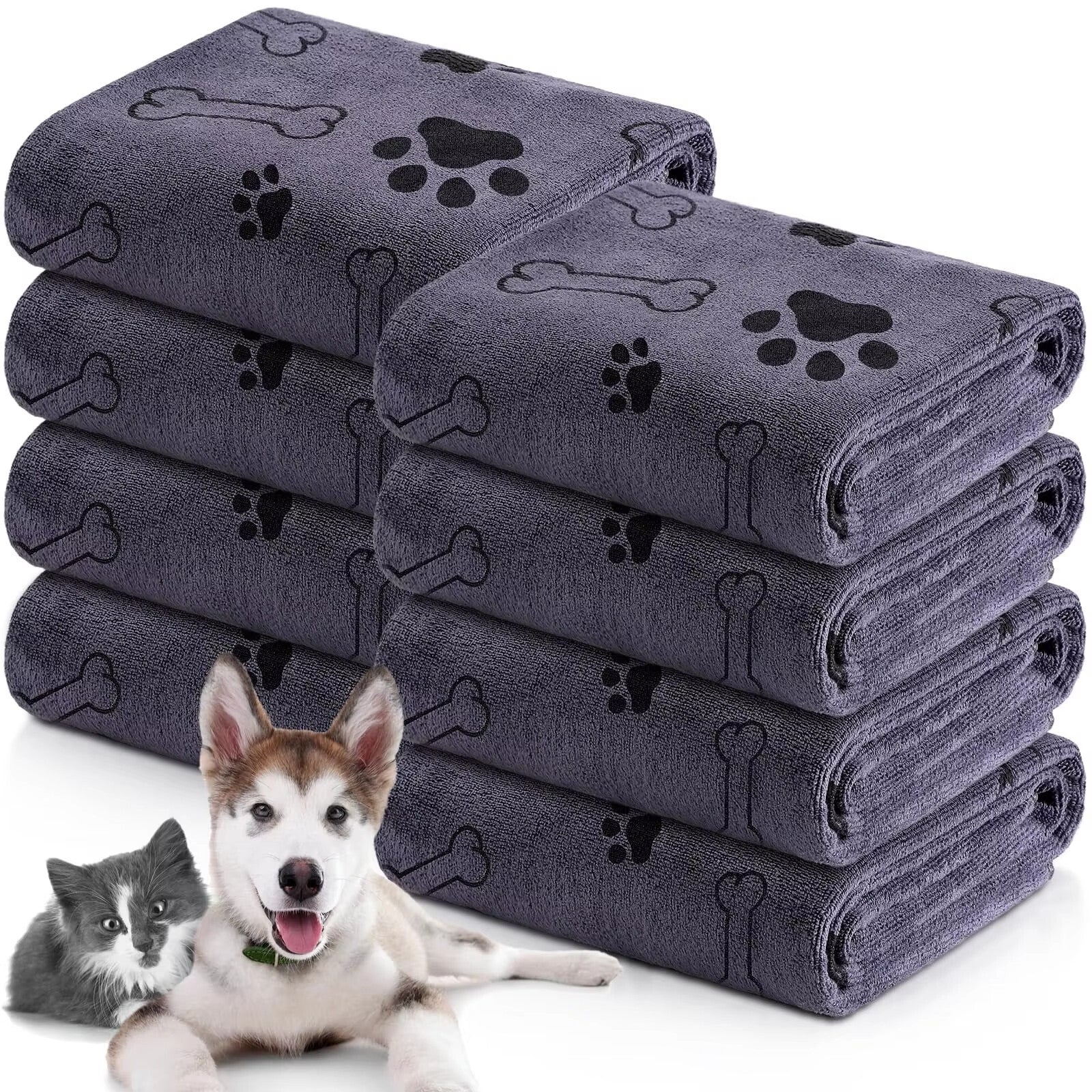 Hundehandtuch Buddy in Grau