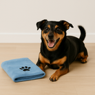 Hundehandtuch Blacky in Eisblau