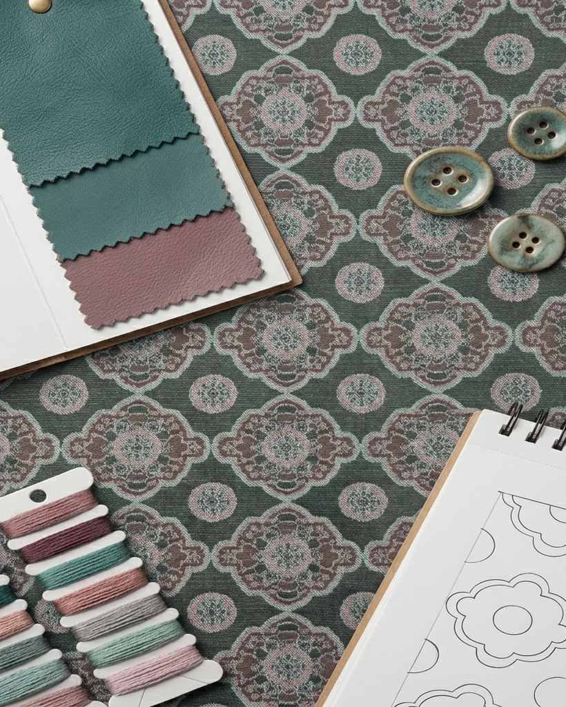 Jacquard-Trachtenstoff, weitere Ansicht