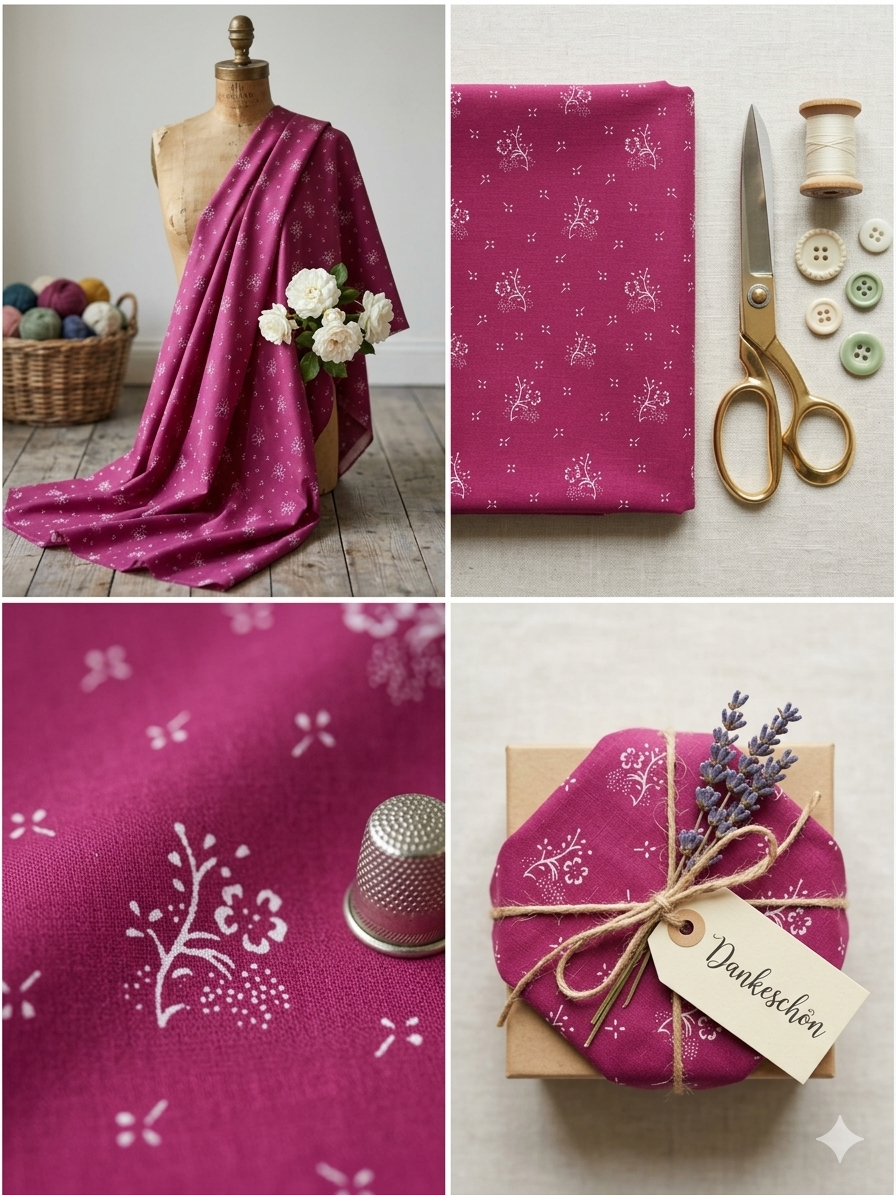 Pinker Trachtenstoff, Detail des Musters