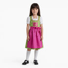 Mädchen trägt das Kinderdirndl Franziska in Hellgrün