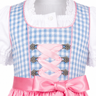 Detailaufnahme vom Oberteil des Kinderdirndl Mia blau