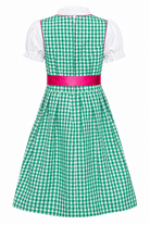 Kinderdirndl Mia in Grün, Freisteller Rückansicht