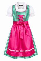 Kinderdirndl Mia in Grün, Freisteller Vorderansicht
