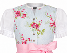 Detailaufnahme vom Oberteil des Kinderdirndl Vicky