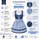 Übersicht der Merkmale vom Kinderdirndl Chrissi