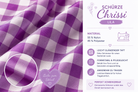 Detailaufnahme der Schürze vom Kinderdirndl Chrissi in Lila