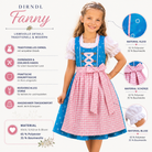 Übersicht der Merkmale vom Kinderdirndl Fanny