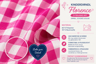 Detailaufnahme der Schürze vom Kinderdirndl Florence