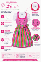 Übersicht der Merkmale vom Kinderdirndl Lina