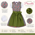 Übersicht der Merkmale vom Kinderdirndl Priscilla