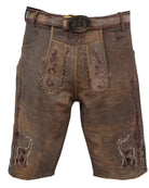 Kurze Lederhose Fabian in Used-Braun, weitere Ansicht