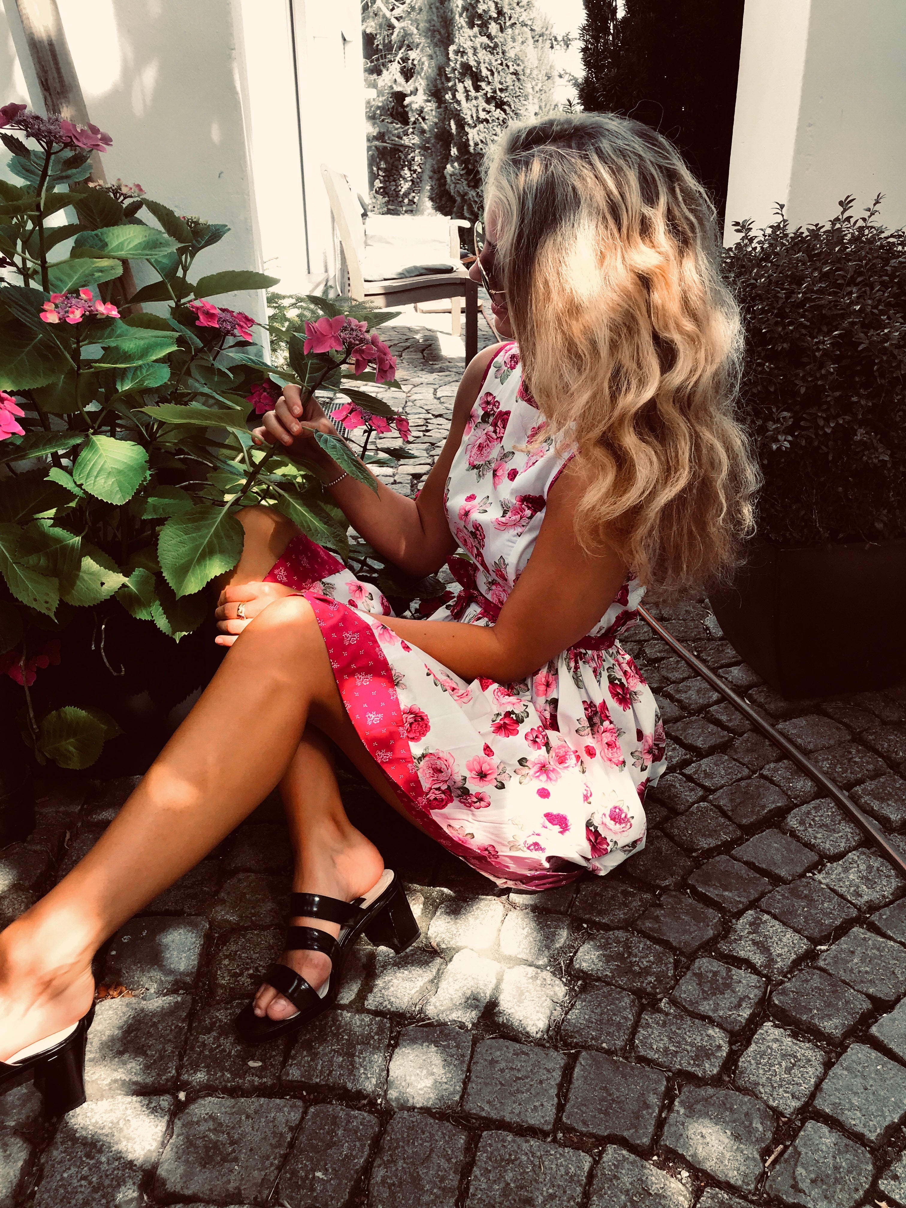 Kleid Rosita aus dem Rosenstoff in Ecru